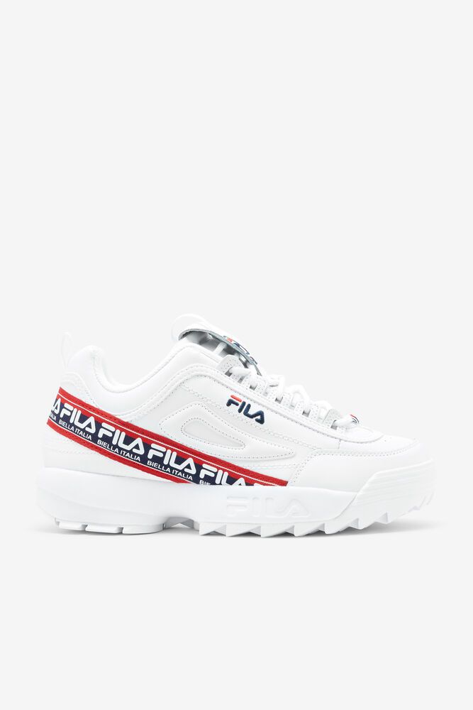 Fila Tenisky Panske Disruptor 2 Premium Logo Tape Biele - UAGBK0483